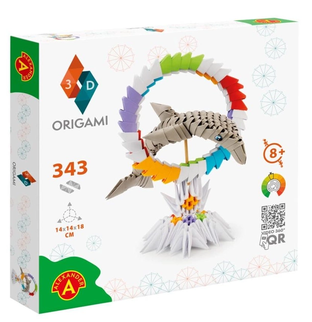 Zestaw kreatywny Alexander Origami 3D Delfin (5906018025521) - obraz 1