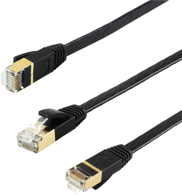 Патч-корд Ediмax U/FTP Cat 7 10 м Black (4717964702401) - зображення 1