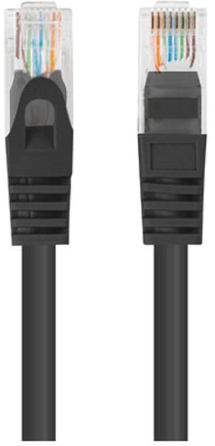 Patchcord Lanberg UTP Cat 5e 0.5 m Black (5901969406696) - obraz 1