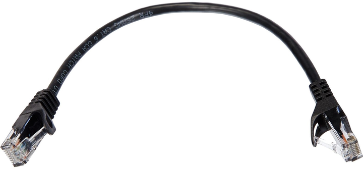 Патч-корд Lanberg UTP Cat 6 0.25 м Black (5901969406887) - зображення 2