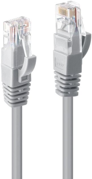 Patchcord Lindy Cat 6 U/UTP 5 m Grey (4002888480055) - obraz 2