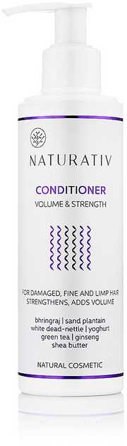 Odżywka do włosów Naturativ Volume and Strength objętość i wzmocnienie 200 ml (5906729772240) - obraz 1