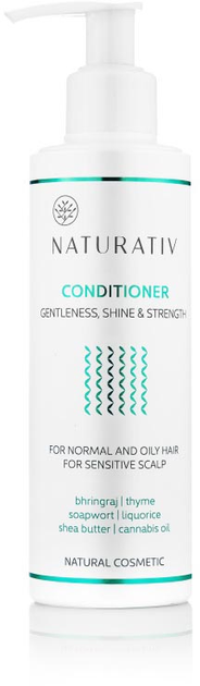 Odżywka do włosów Naturativ Gentleness Shine and Strength conditioner łagodność blask i wzmocnienie 200 ml (5906729772257) - obraz 1