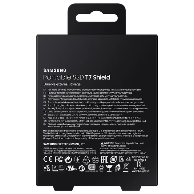 SSD диск Samsung T7 1.0TB Shield Black (MU-PE1T0S/EU) - зображення 2