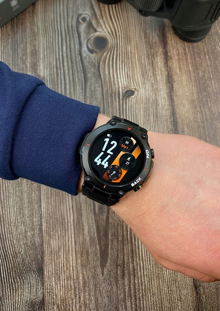 Розумний тактичний смарт годинник Lemfo K37 з GPS, Smart watch зелений спортивний - изображение 9