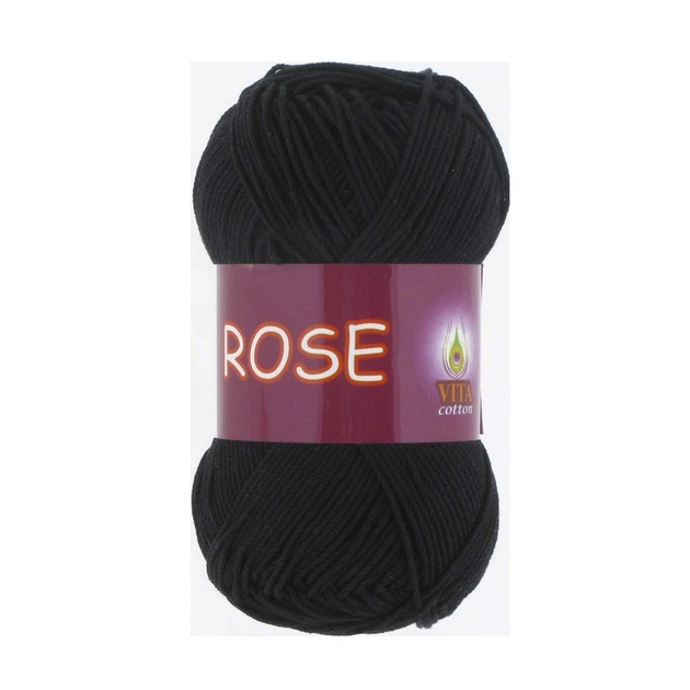 Пряжа Vita Cotton Rose 3902 чорний - изображение 2