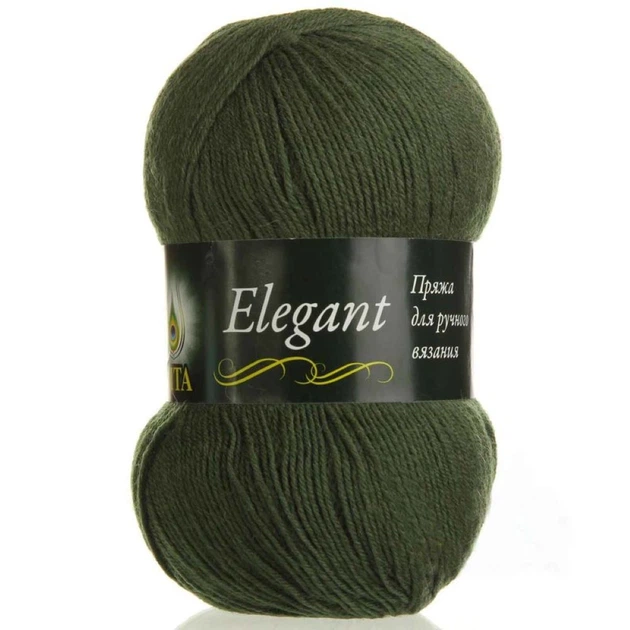 Пряжа Vita Elegant 2090 темно-зеленый - Фото 2 Пряжа Vita Elegant 2090 темно-зеленый - изображение 2