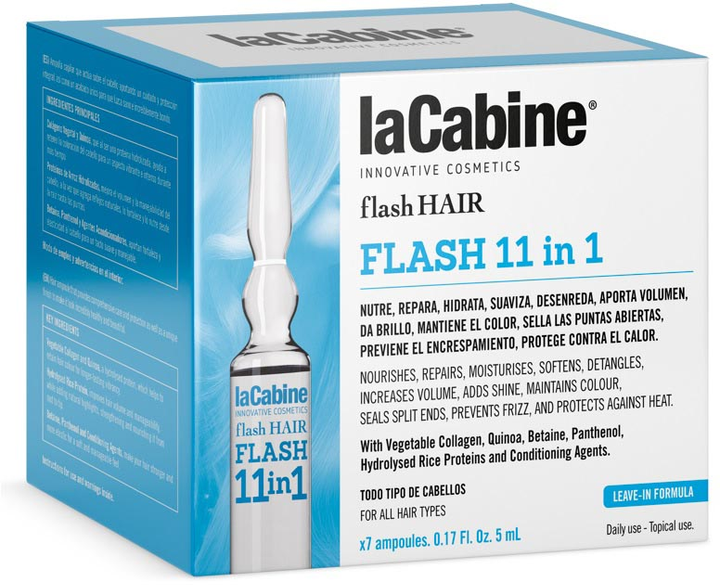 Ampułki do włosów La Cabine Flash 11 in 1 7 x 5 ml (8435534409975) - obraz 1