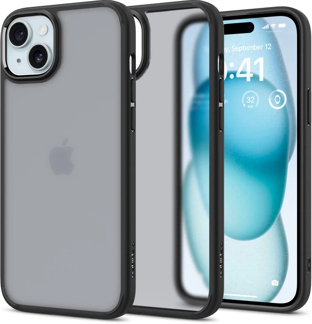 Etui Spigen Ultra Hybrid dla Apple iPhone 15 Czarny (ACS06797) - obraz 2