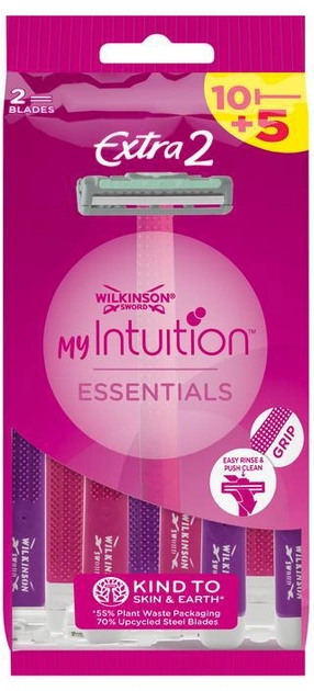 Набір для гоління Wilkinson My Intuition Extra2 Essentials для жінок 15 шт (4027800321704) - зображення 1