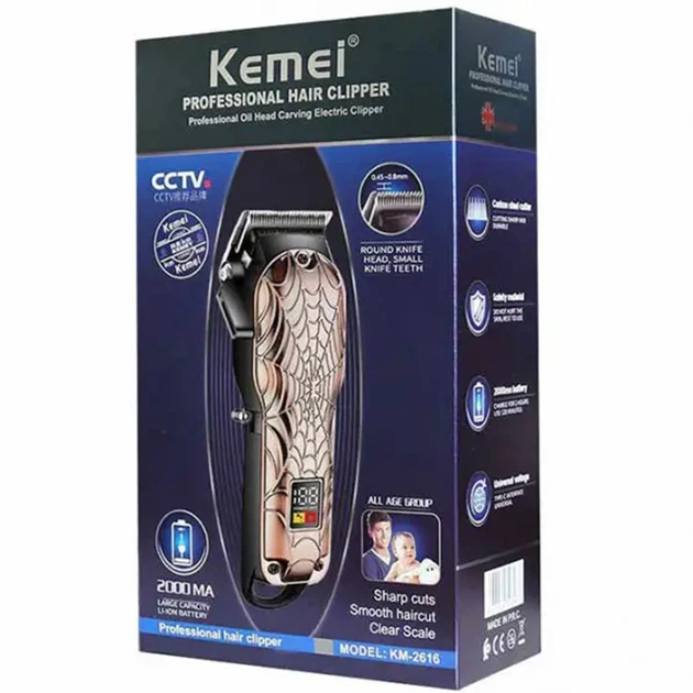 Машинка для стрижки волос Kemei LFJ KM-2616 с аккумулятором. - изображение 3
