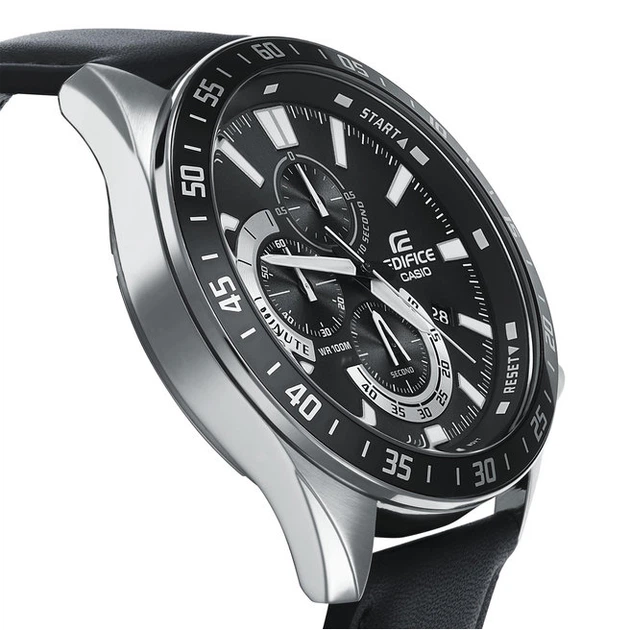 Чорний наручний годинник Casio EFV-620L-1AVUEF з сріблястими елементами. - зображення 5