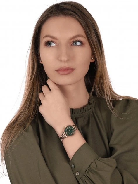 Женские наручные часы Anne Klein AK/2158GNRG Золото\Зеленый