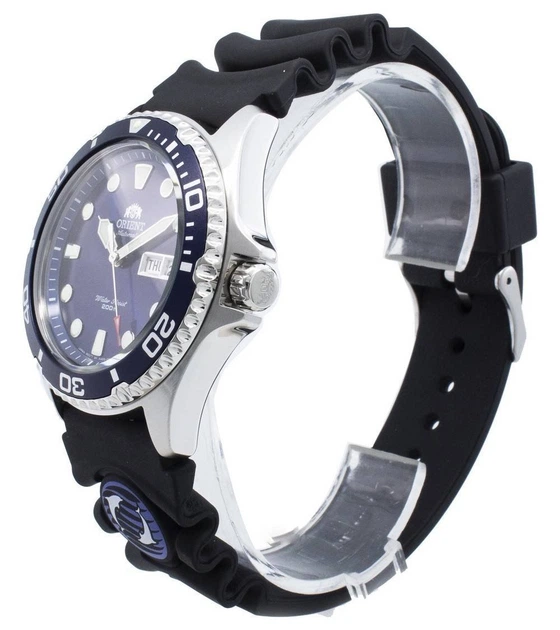 Мужские часы Orient FAA02008D9 Синие с серебристым/черным&nbsp;механические с автоподзаводом - изображение 3