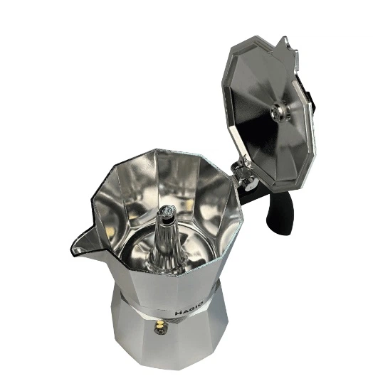 Гейзерная кофеварка Magio MG-1003 450 мл 9 чашек серебристая - Фото 2 Гейзерная кофеварка Magio MG-1003 450 мл 9 чашек серебристая - изображение 2