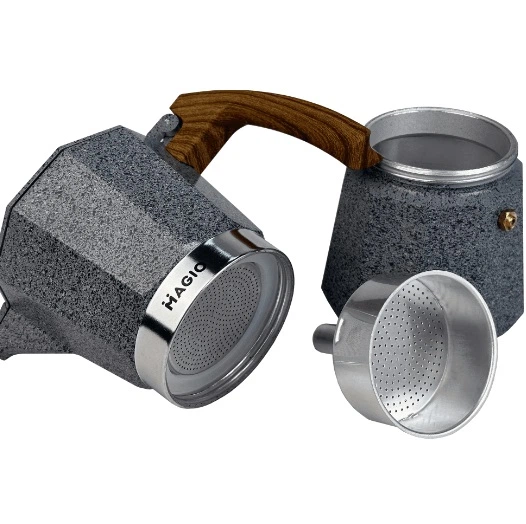 Гейзерная кофеварка Magio MG-1012 450 мл 9 чашек серая - изображение 3