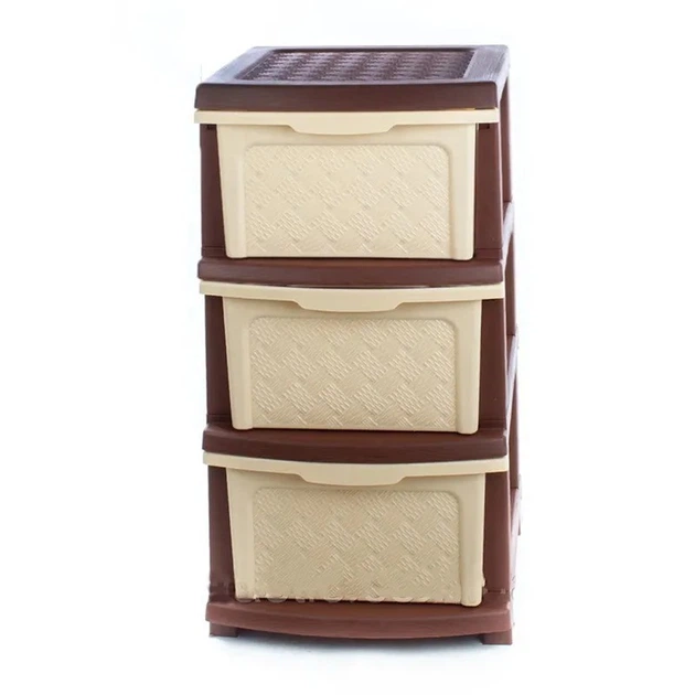 Комод пластиковий R-Plastic "Компакт Плюс" 3 яруси 66*40*34 см - Фото 3 Комод пластиковий R-Plastic "Компакт Плюс" 3 яруси 66*40*34 см - изображение 3
