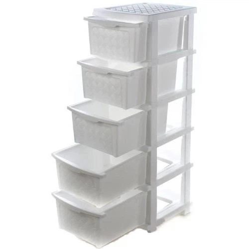 Комод пластиковий 6 ярусів білий 126*40*34 см R-Plastic "Компакт Плюс" - изображение 2