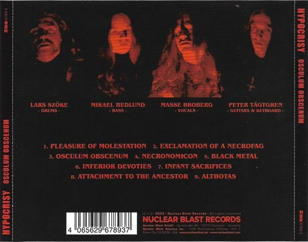 HYPOCRISY – Osculum Obscenum (CD, EU) - зображення 2