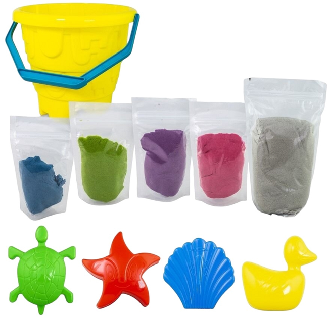 Zestaw piasku kinetycznego Tuban Dynamic Sand z wiaderkiem (5901087035518) - obraz 3