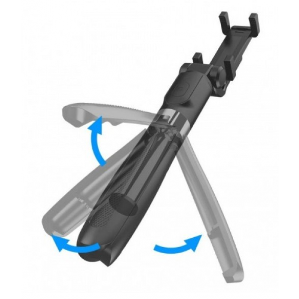 Селфі палиця штатив тринога для телефону Bluetooth з пультом Selfie Stick L01 Чорний - зображення 5