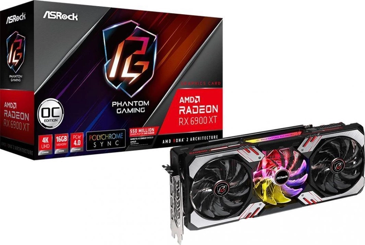 Видеокарта ASRock Radeon RX 6900 XT Phantom Gaming D OC 16GB (RX6900XT PGD 16GO) - изображение 1