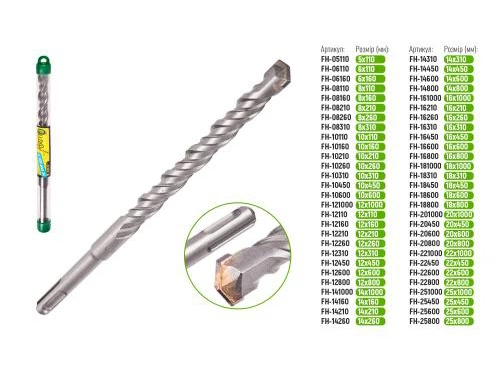 Бур по бетону SDS-plus S4 16x1000мм Alloid FH-161000 - Фото 3 Бур по бетону SDS-plus S4 16x1000мм Alloid FH-161000 - изображение 3
