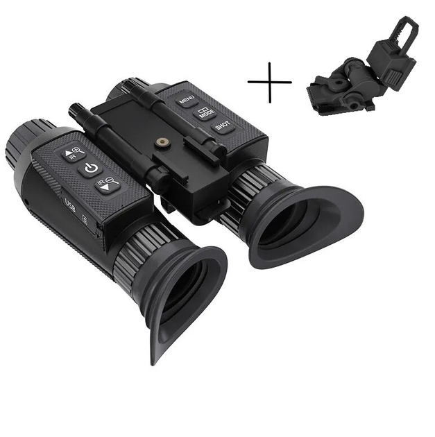Бінокль нічного бачення NV8300 Super Light 4K HD 36MP 3D до 500м + кріплення FMA L4G24 на шолом Чорний (Kali) - зображення 1
