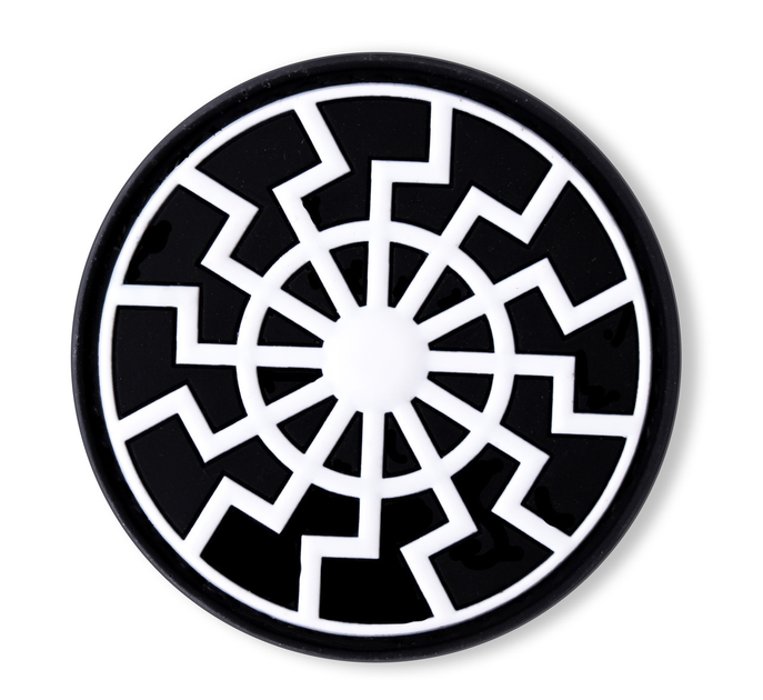 Шеврон Солнце черно белый - изображение 2