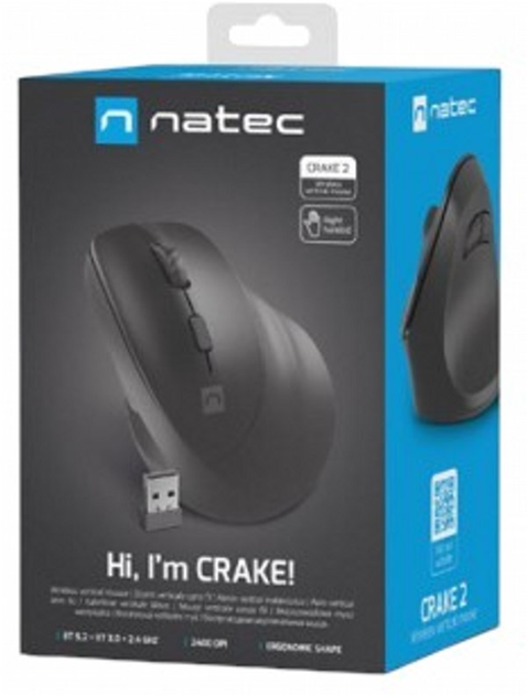 Миша Natec Crake 2 Wireless Black (NMY-2048) - зображення 9