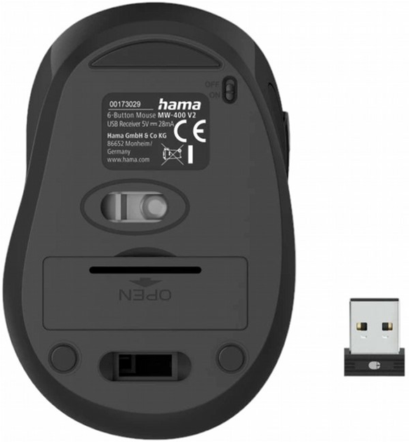 Mysz Hama MW-400 V2 Wireless Żółta (4047443479785) - obraz 3