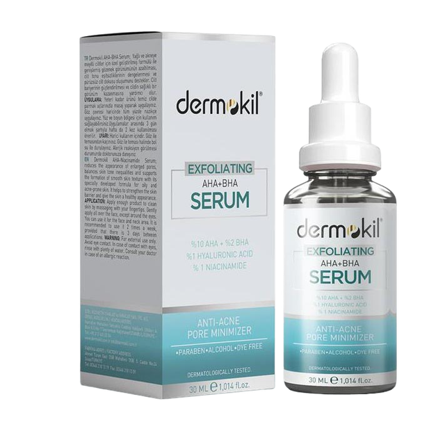 Serum do twarzy Dermokil Exfoliating Aha + Bha Niacinamide wygładzające 30 ml (8697916016007) - obraz 1