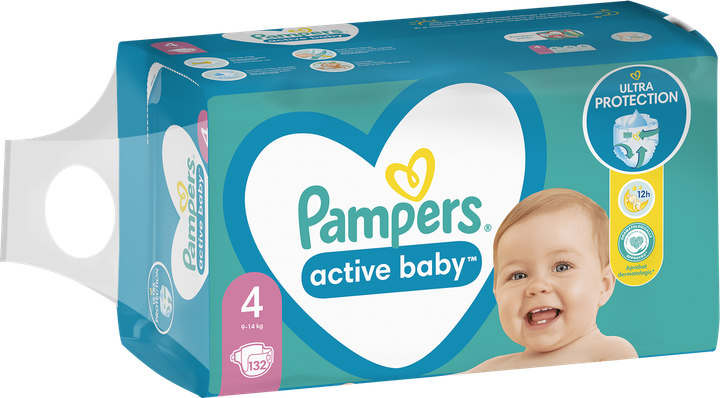 Подгузники Pampers Active Baby Размер 4 (Maxi) 9-14 кг 132 шт (8001090951618) - изображение 7