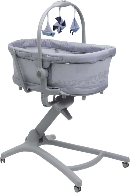 Ліжечко-стільчик Chicco Baby Hug Pro 5 в 1 для годування Сіре (87076.40) - зображення 1
