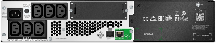 UPS APC Smart-UPS SMTL750RMI2UC do montażu w szafie/wieży 600W 750VA 2HE (SMTL750RMI2UC) - obraz 3