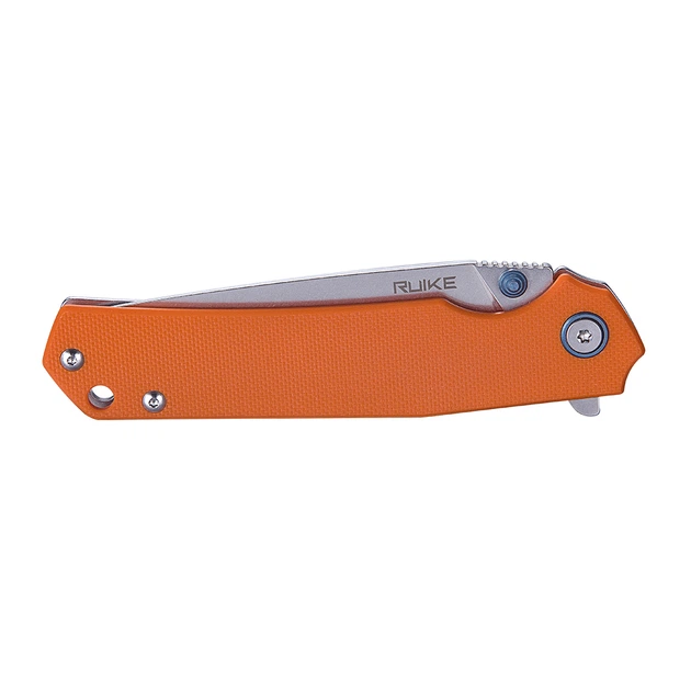 Нож складной туристический Ruike P801-J, (8.6 см) 14C28N / G10 оранжевый - изображение 7