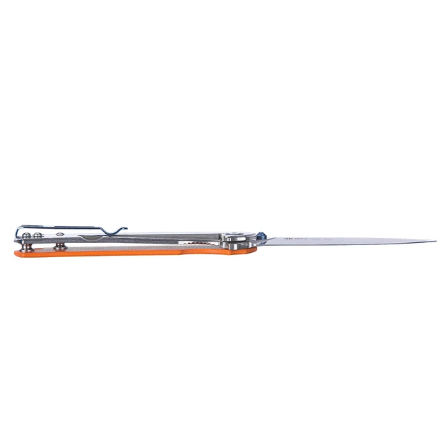 Нож складной туристический Ruike P801-J, (8.6 см) 14C28N / G10 оранжевый - изображение 5