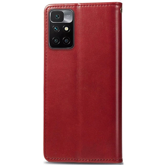 Шкіряний чохол-книжка GETMAN Gallant (PU) для Xiaomi Redmi 10 Червоний - изображение 3