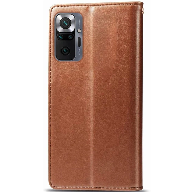 Шкіряний чохол-книжка GETMAN Gallant (PU) для Xiaomi Redmi Note 10 Pro/10 Pro Max Коричневий - Фото 4 Шкіряний чохол-книжка GETMAN Gallant (PU) для Xiaomi Redmi Note 10 Pro/10 Pro Max Коричневий - зображення 4
