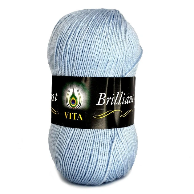 Пряжа Vita Brilliant 4967 светло-голубой - изображение 2