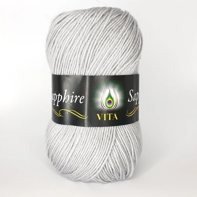 Пряжа Vita Sapphire 1515 серебро - Фото 1 Пряжа Vita Sapphire 1515 серебро - изображение 1