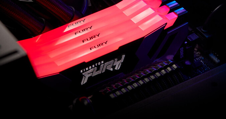 Pamięć Kingston Fury DDR5-6000 32768MB PC5-48000 (Kit of 2x16384) Renegade RGB Black (KF560C32RSAK2-32) - obraz 3