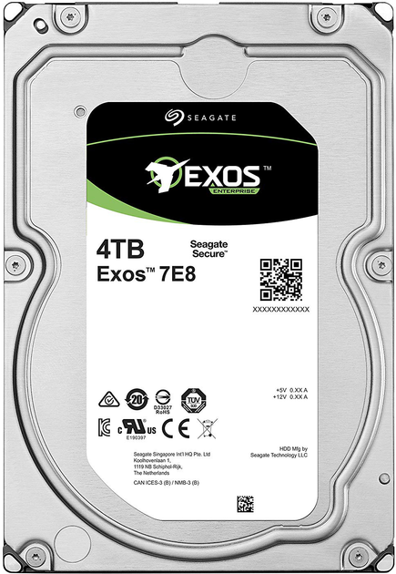 Dysk twardy Seagate Exos 7E8 512E 4TB 7200rpm 256MB ST4000NM005A 3.5" SAS - obraz 1