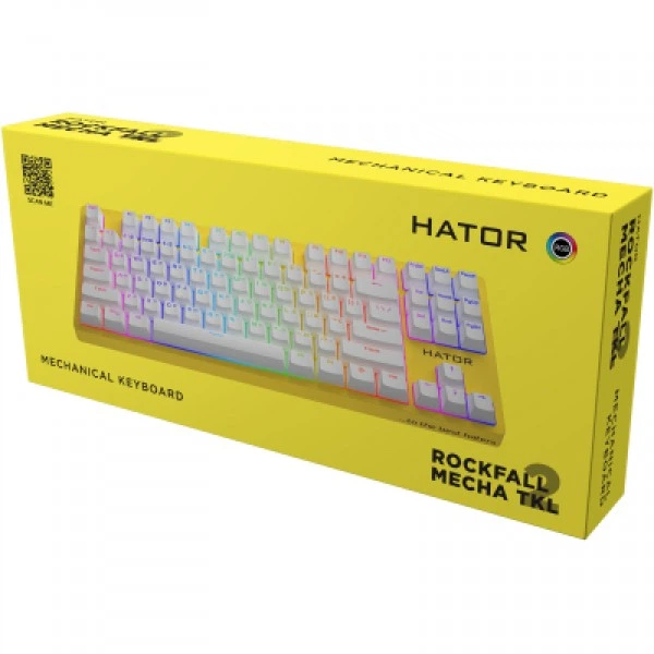 Клавіатура Hator Rockfall 2 Mecha TKL Orange USB Yellow (HTK-722) - изображение 6