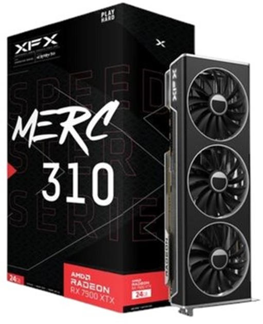 Відеокарта XFX PCI-Ex Radeon RX 7900 XTX SPEEDSTER MERC 310 Black Edition 24GB GDDR6 (384bit) (1855/20000) (HDMI, 3 x DisplayPort) (RX-79XMERCB9) - зображення 3