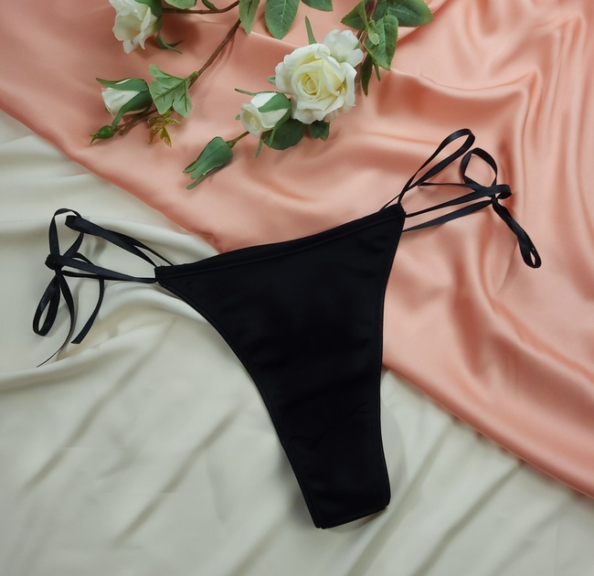 Трусы стринги высокие регулируемые Lormar ХS/S черные (1-51255Б) от ...