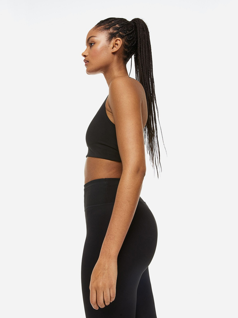Спортивный топ для тренировок женский H&M A1212-1093790 S Черный (hm04757850067) 