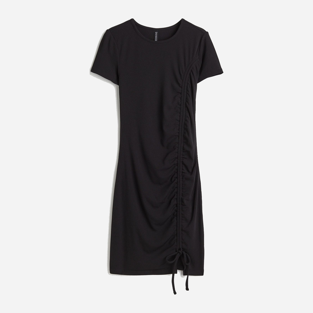 Акція на Сукня-футболка коротка літня жіноча H&M A2712-1056144 M Чорна від Rozetka