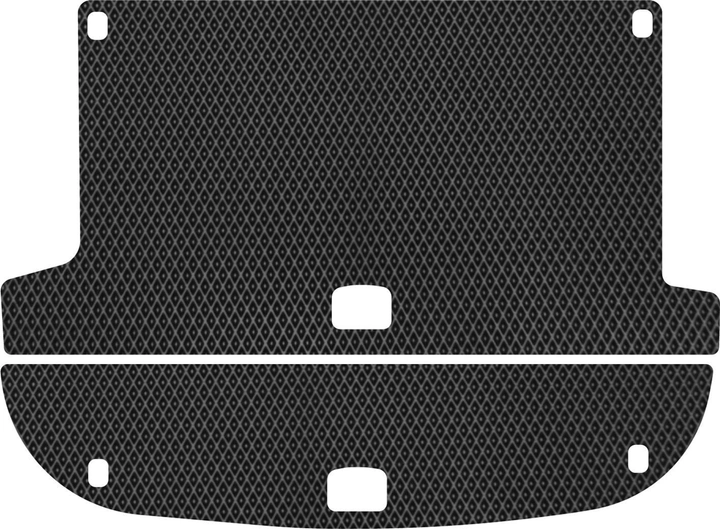 Акція на EVA килимок EVAtech в багажник авто для Hyundai Santa FE (CM) Restyling (Floor Gas Pedal) 5 seats (2 clips) 2010-2012 2 покоління SUV EU 2 шт Black від Rozetka