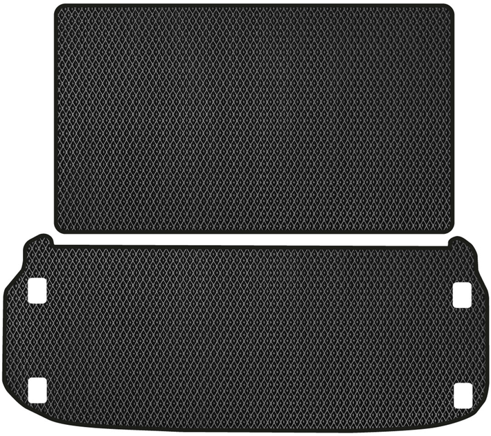 Акція на EVA килимок EVAtech в багажник авто для Infiniti QX60 2012-2021 1 покоління SUV USA 2 шт Black від Rozetka